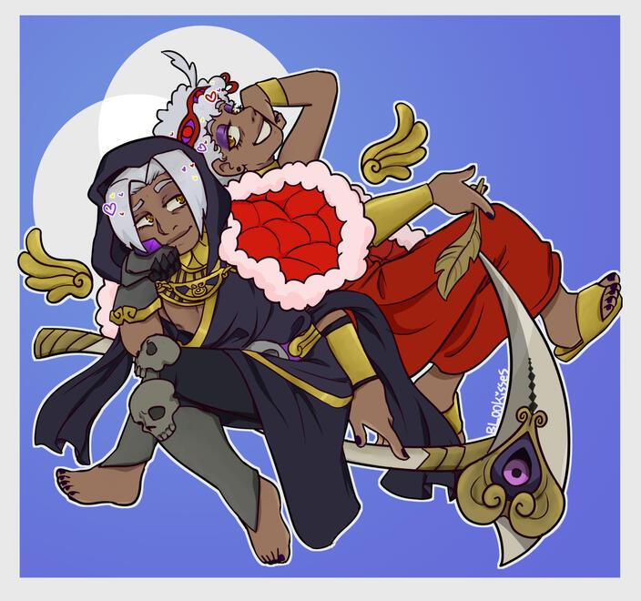 Chthonic Twins ● fanart commission ● content source: Hades (Video Game) ● 2020