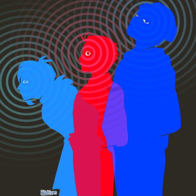 Silhouettes 2 ● fanart illustration ● content source: Ace Attorney (game series) ● 2024