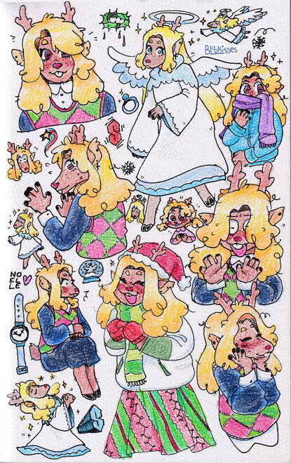 Noelles ● fanart illustration ● content source: Deltarune (Video Game) ● 2024