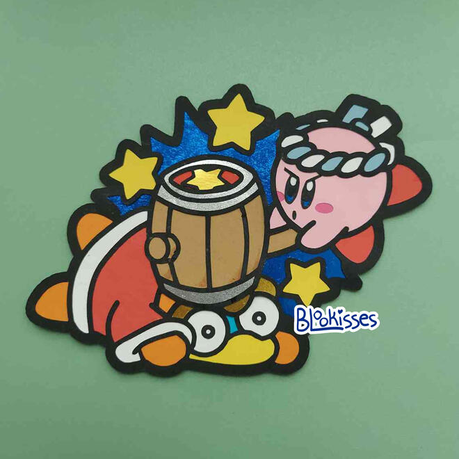 Kirby and Dedede ● paper doll ● 8.5&quot; × 7&quot; ● content source: Kirby (video game) ● 2022
