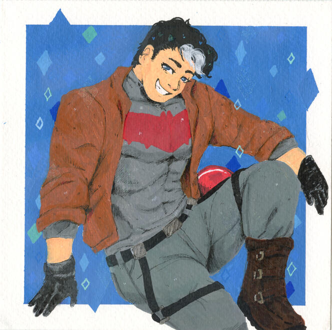 Jason ● paint illustration ● 8&quot; × 8&quot; ● content source: DC comics ● 2022