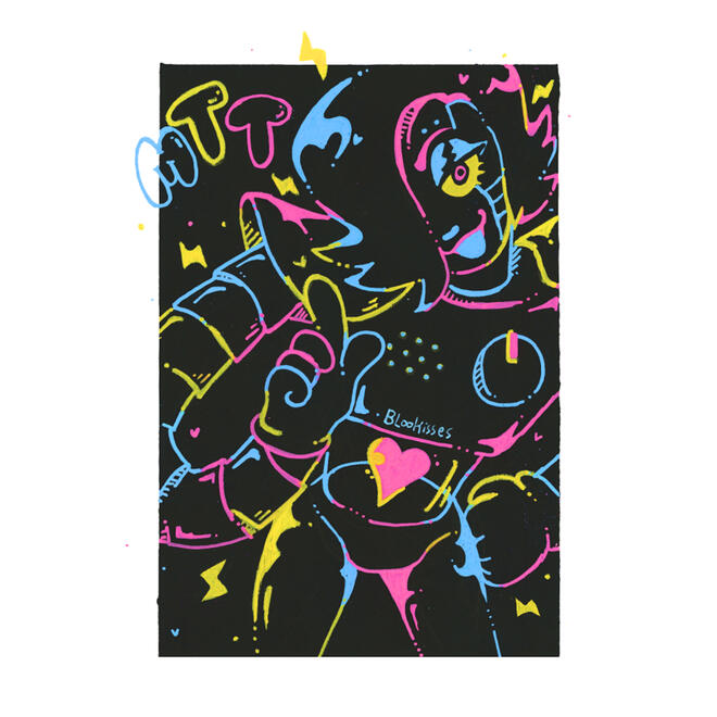 CMYK MTT ● paint illustration ● 7" × 10" ● content source: Undertale (Video Game) ● 2022