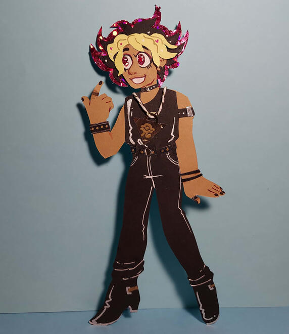 Yugi ● paper doll ● 6" × 9" ● content source: Yu Gi Oh! (comic/anime) ● 2021