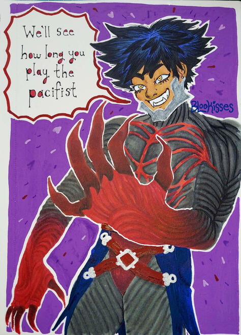 Vanitas ● paint illustration ● 7&quot; × 10&quot; ● content source: Kingdom Hearts (video game) ● 2022