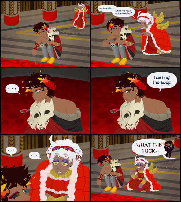 Soup Tasting ● fanart illustration ● content source: Hades (video game) ● 2020