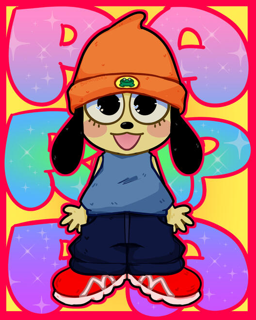 PaRappa ● fanart illustration ● content source: PaRappa The Rapper (Video Game) ● 2021