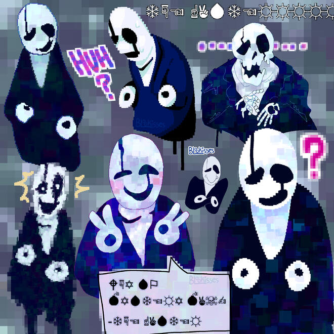 The Gasterrr ● fanart illustration ● content source: Undertale (video game) ● 2024