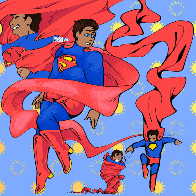 Cape ● fanart illustration ● content source: DC Comics ● 2024