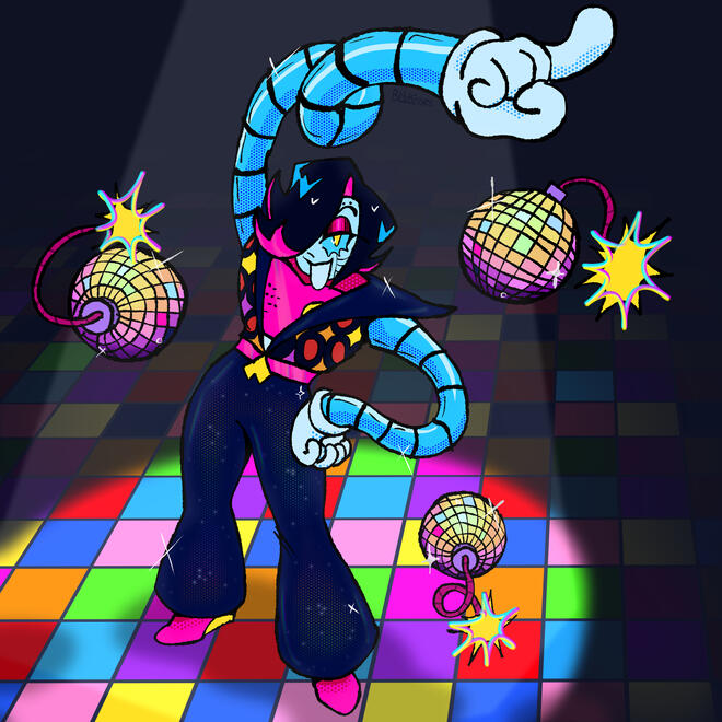 MTT Disco ● fanart illustration ● content source: Undertale (video game) ● 2026