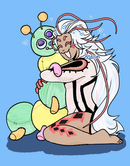 Aiba Bug Hug ● fanart illustration ● content source: AI The Somnium Files (Video Game) ● 2023