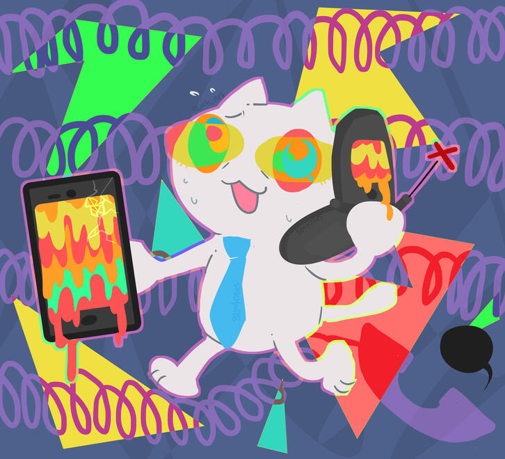 Ring Ring ● illustration ● content source: @13mo on tumblr (original character)● 2022